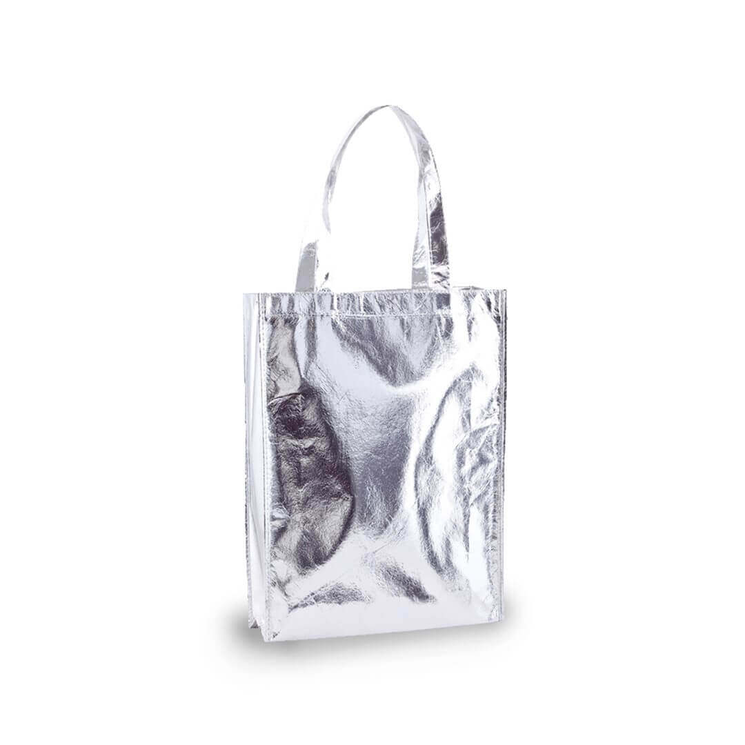 silver color laminated non woven bag