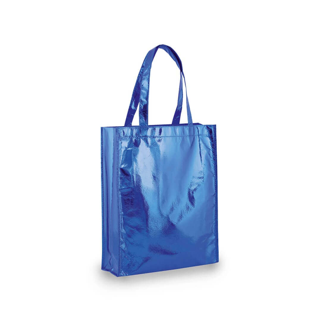 blue color laminated non woven bag