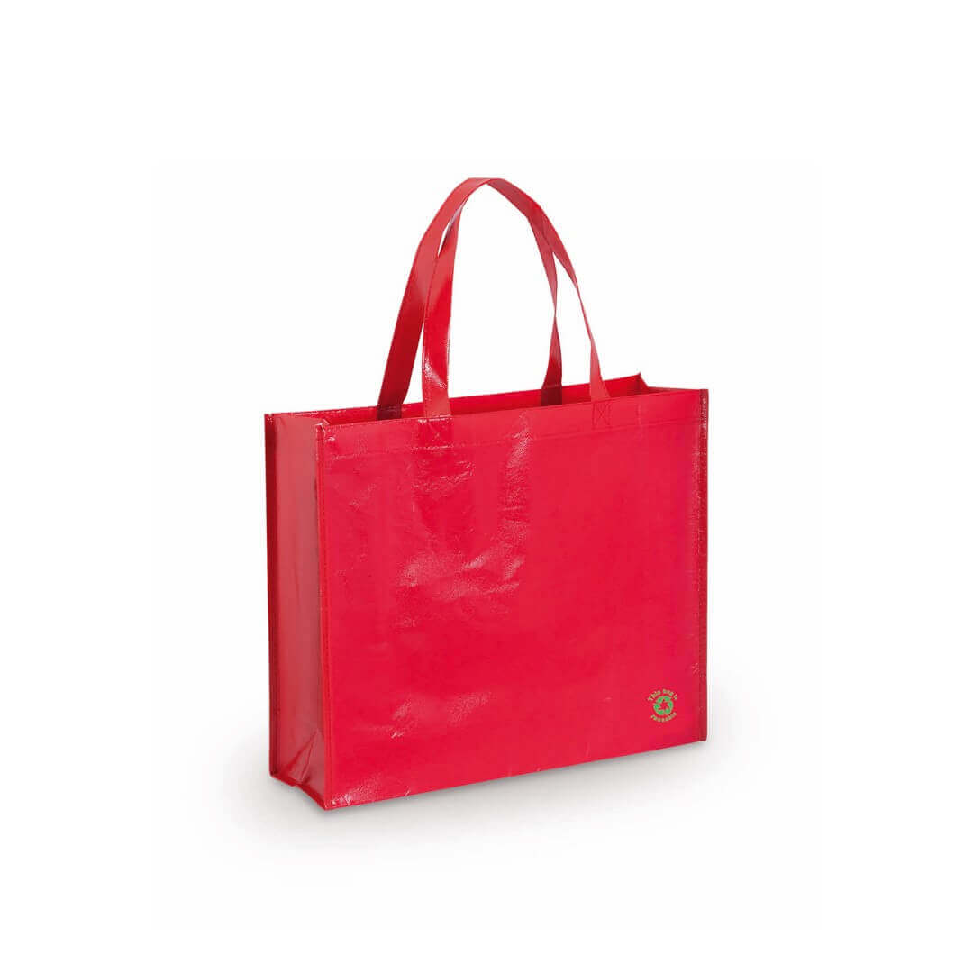 red color laminated non woven bag