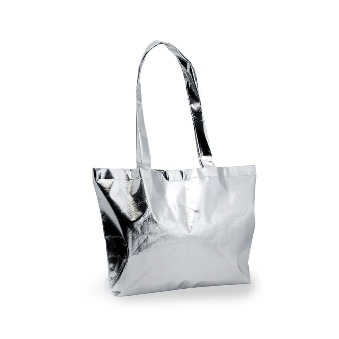 silver color laminated non woven bag