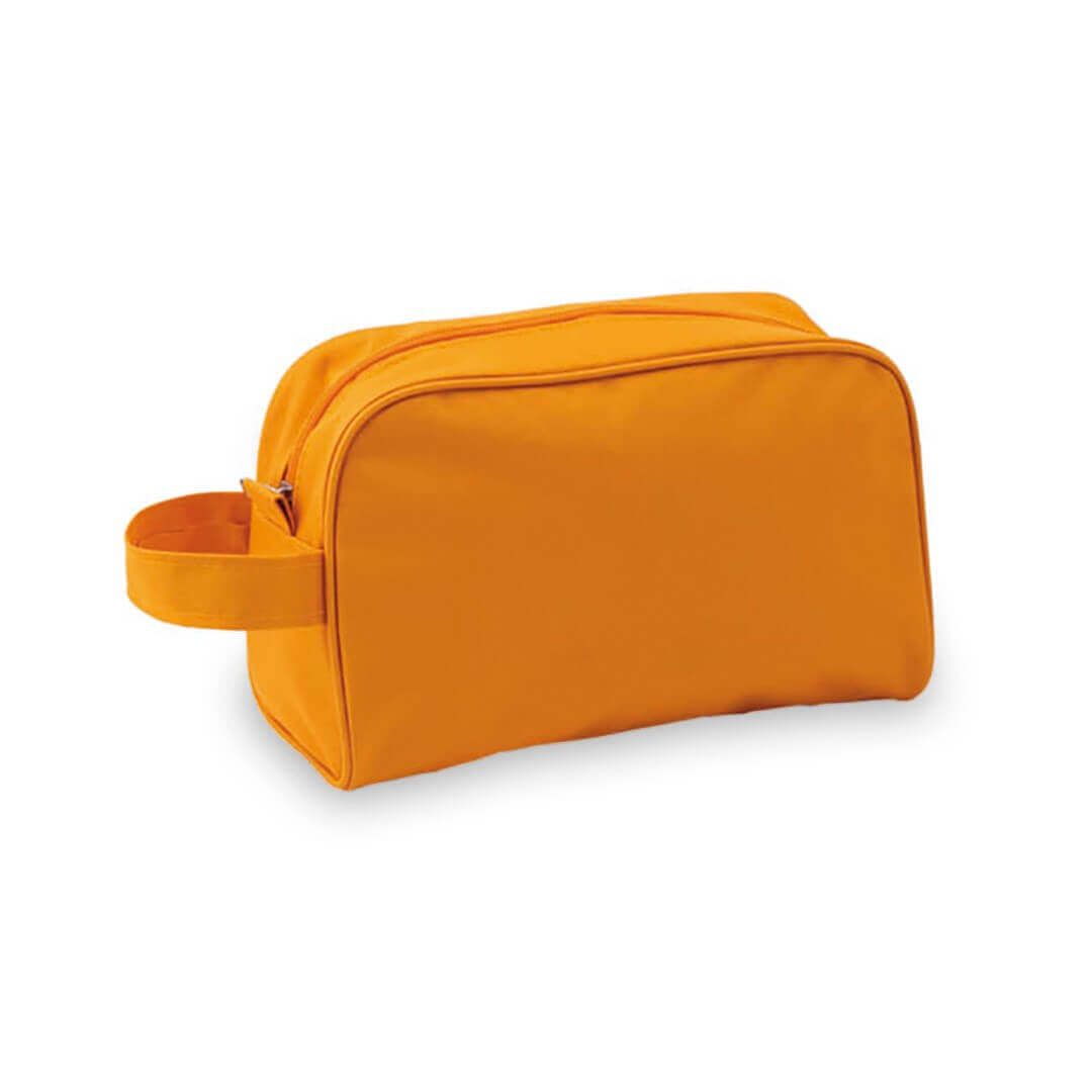 orange color beauty bag