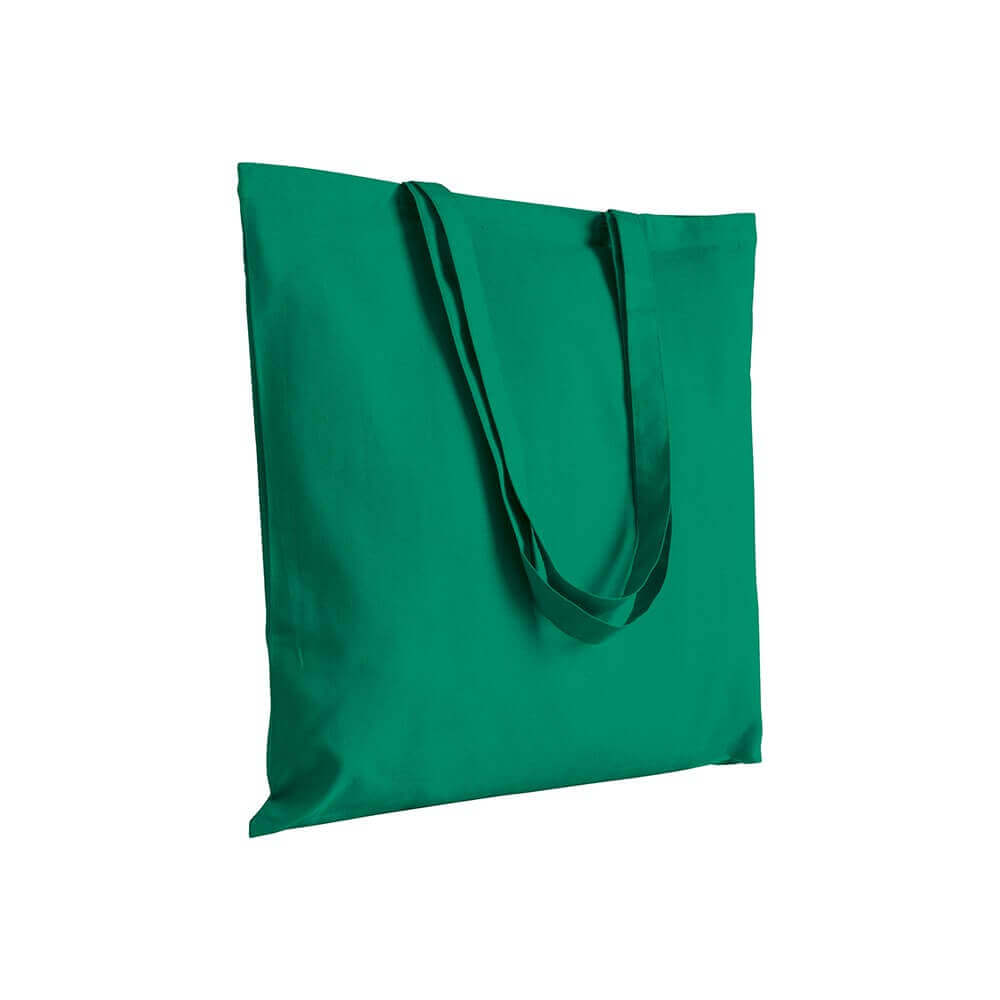 green color cotton bag with long handles