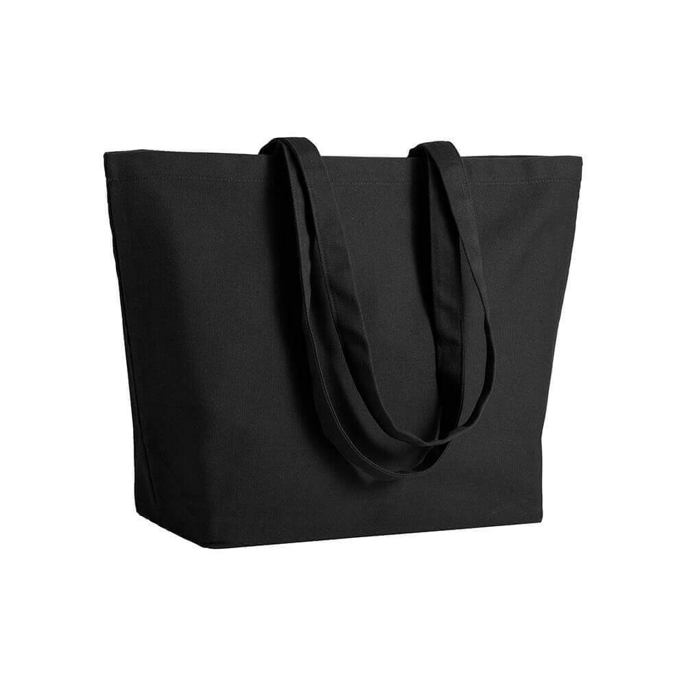 black color cotton bag with long handles