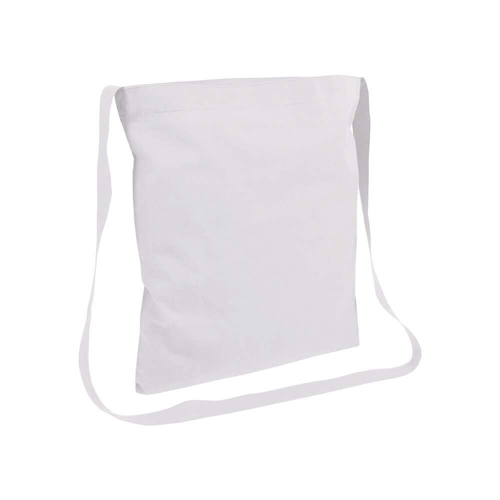 white color cotton bag messenger style handle