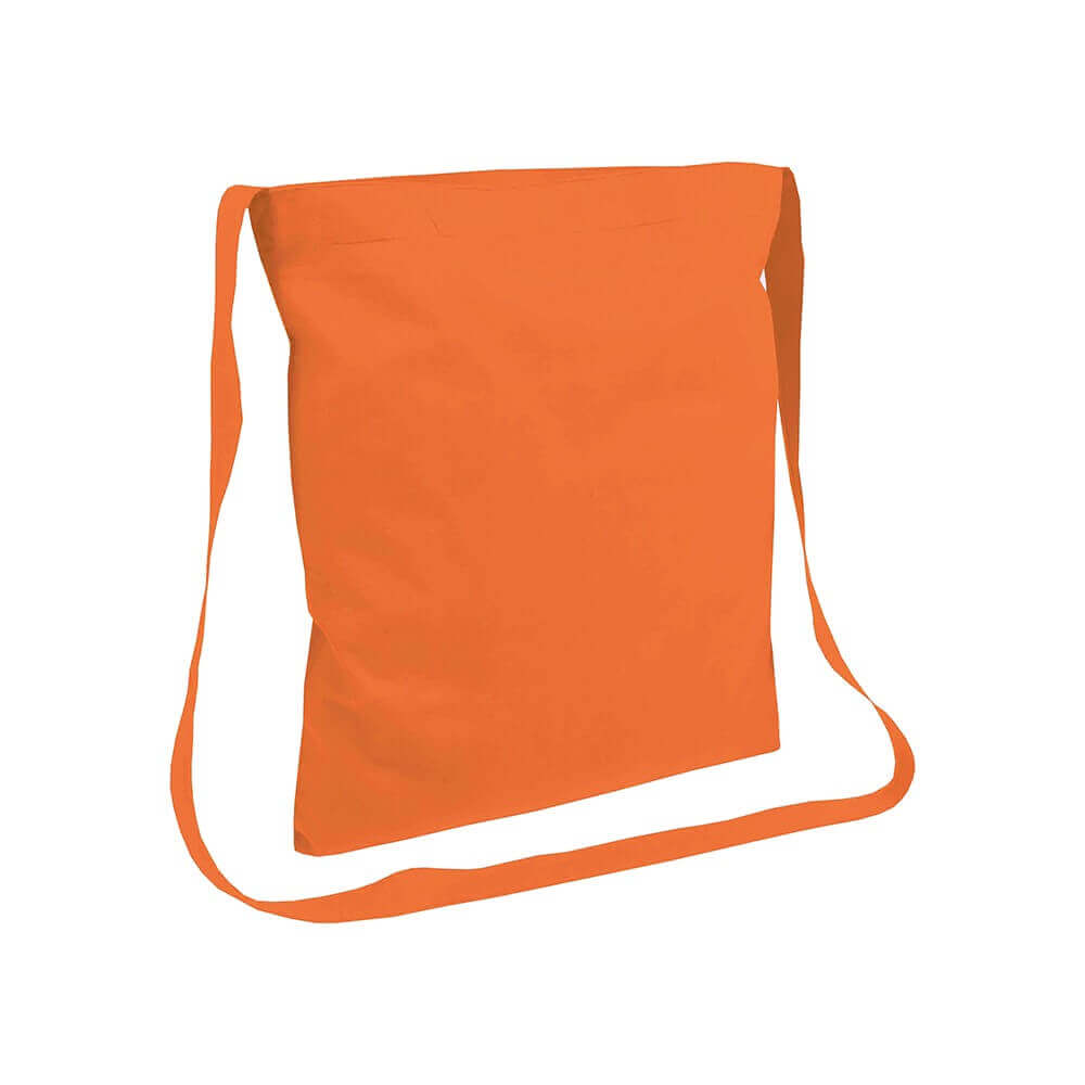 orange color cotton bag messenger style handle