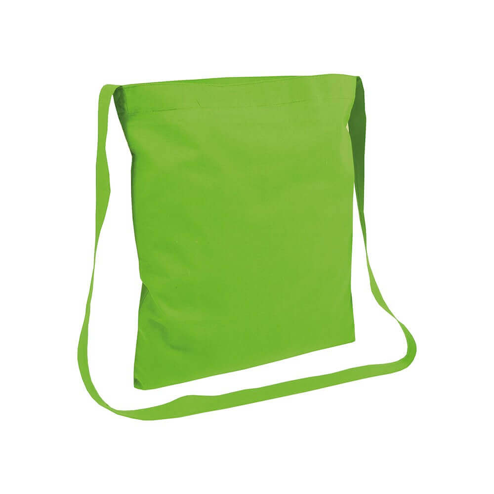 apple green color cotton bag messenger style handle