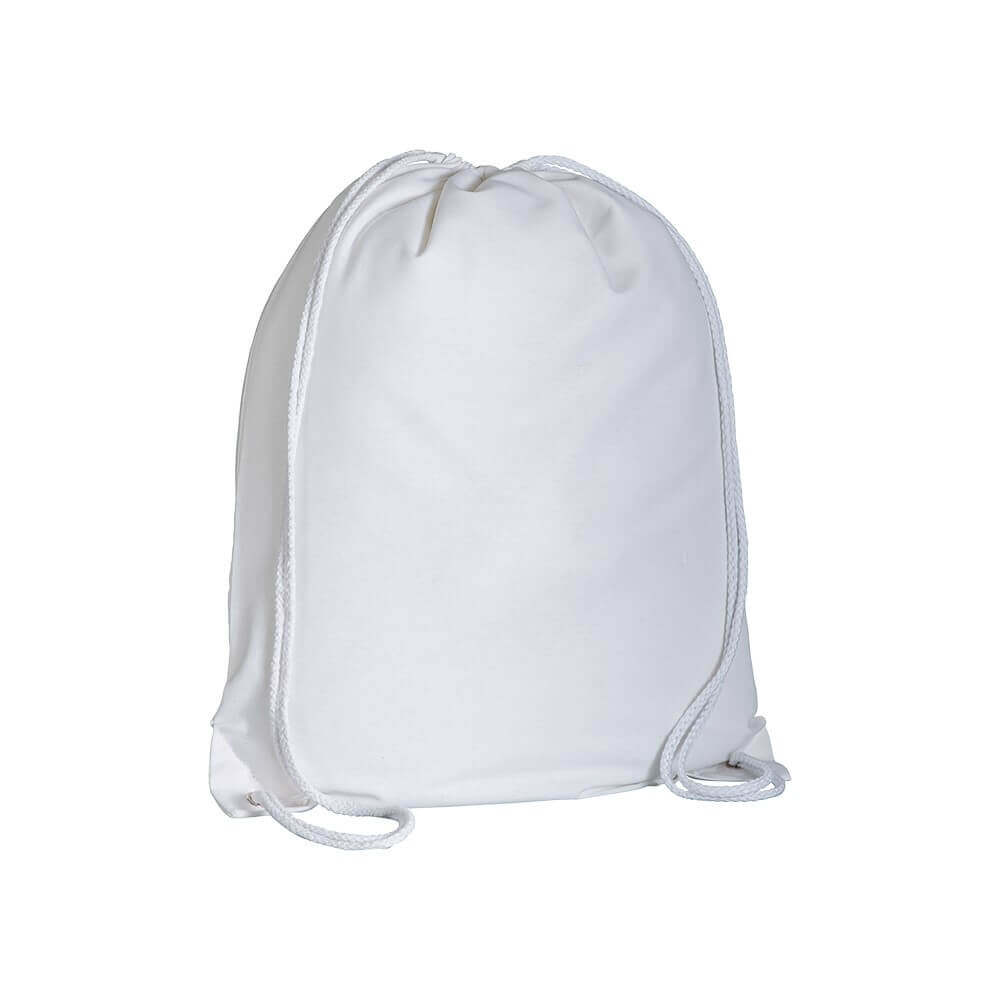white color cotton drawstring bag