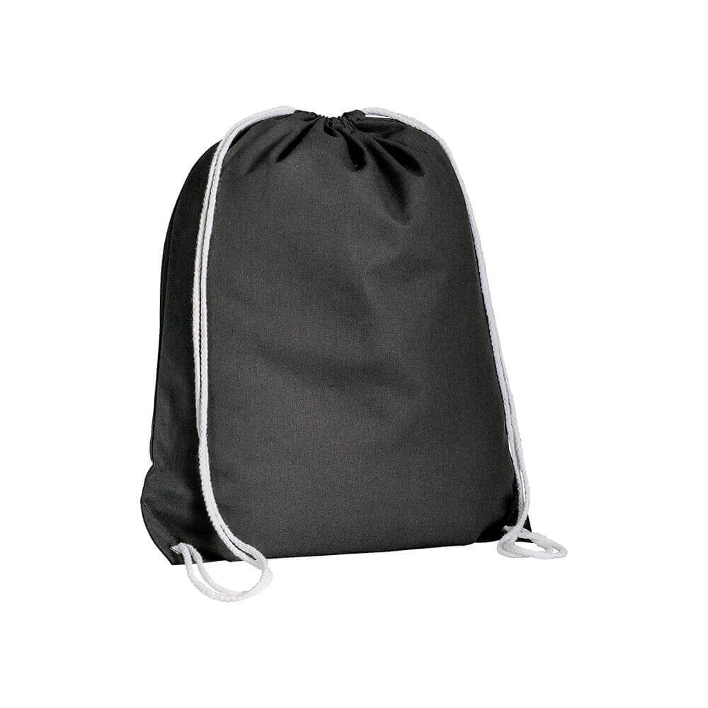 black color cotton drawstring bag