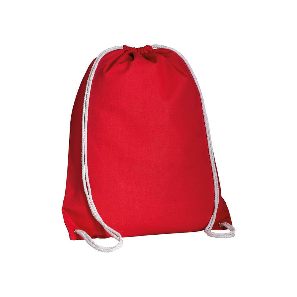 red color cotton drawstring bag