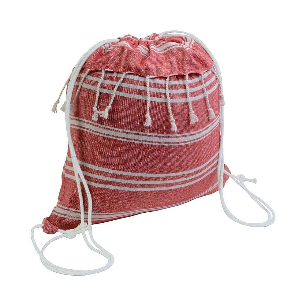 red color cotton drawstring bag