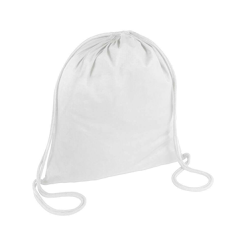 white color cotton drawstring bag
