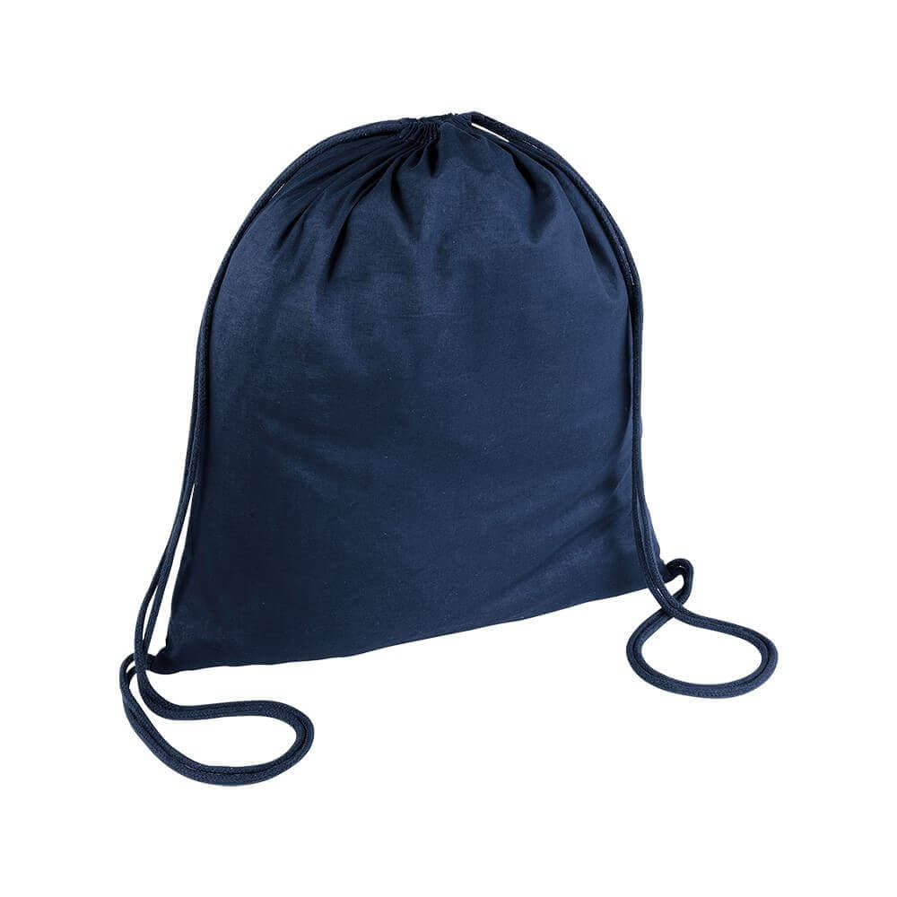 dark blue color cotton drawstring bag