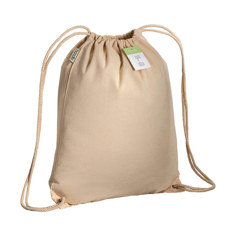 natural color cotton drawstring bag