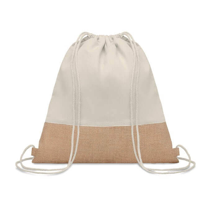 natural color cotton drawstring bag