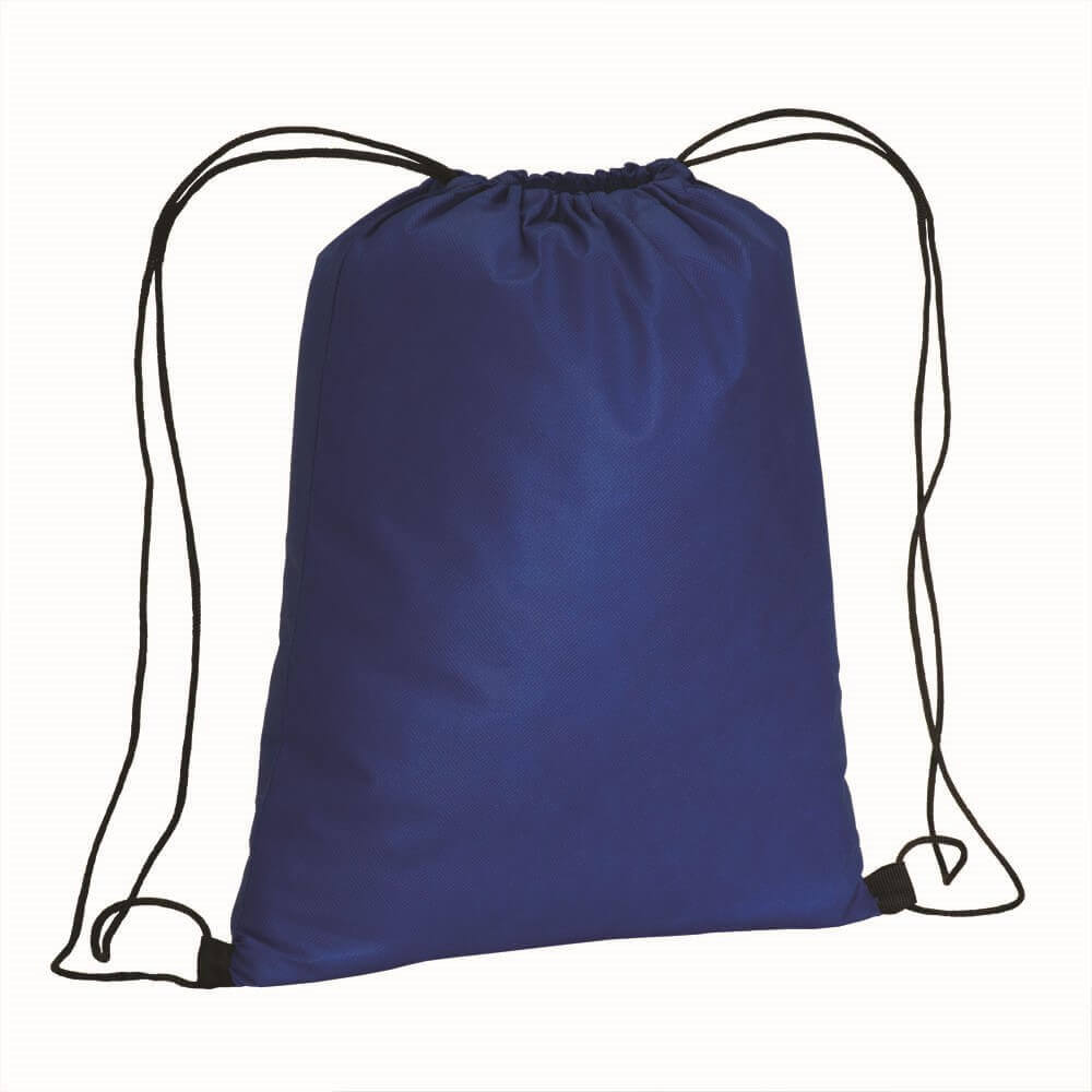 blue color non woven drawstring bag
