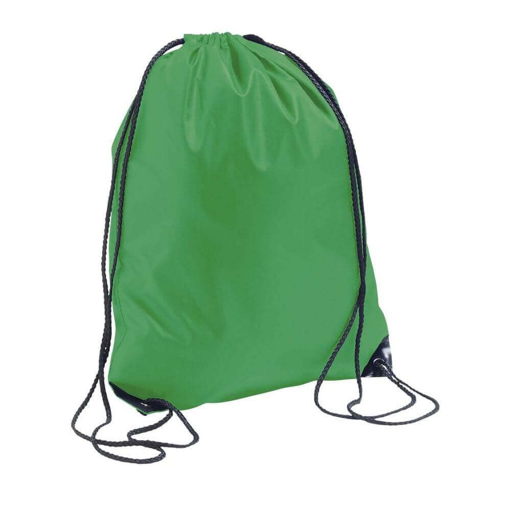 green color polyester drawstring bag