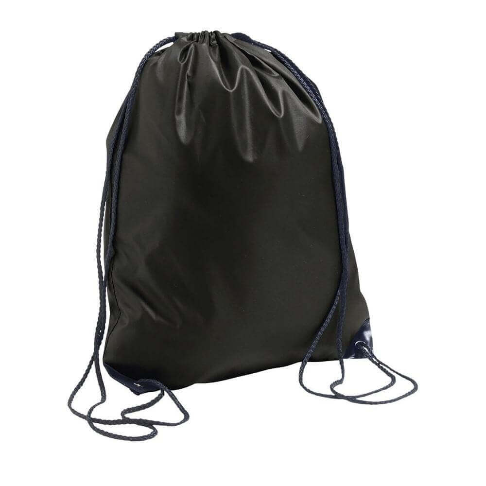 black color polyester drawstring bag