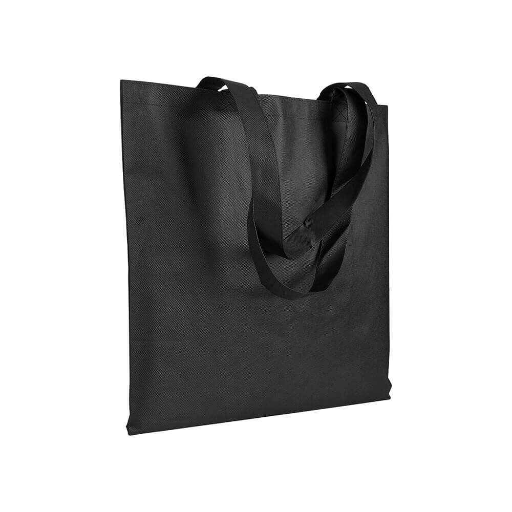 black color non woven bag with long handles