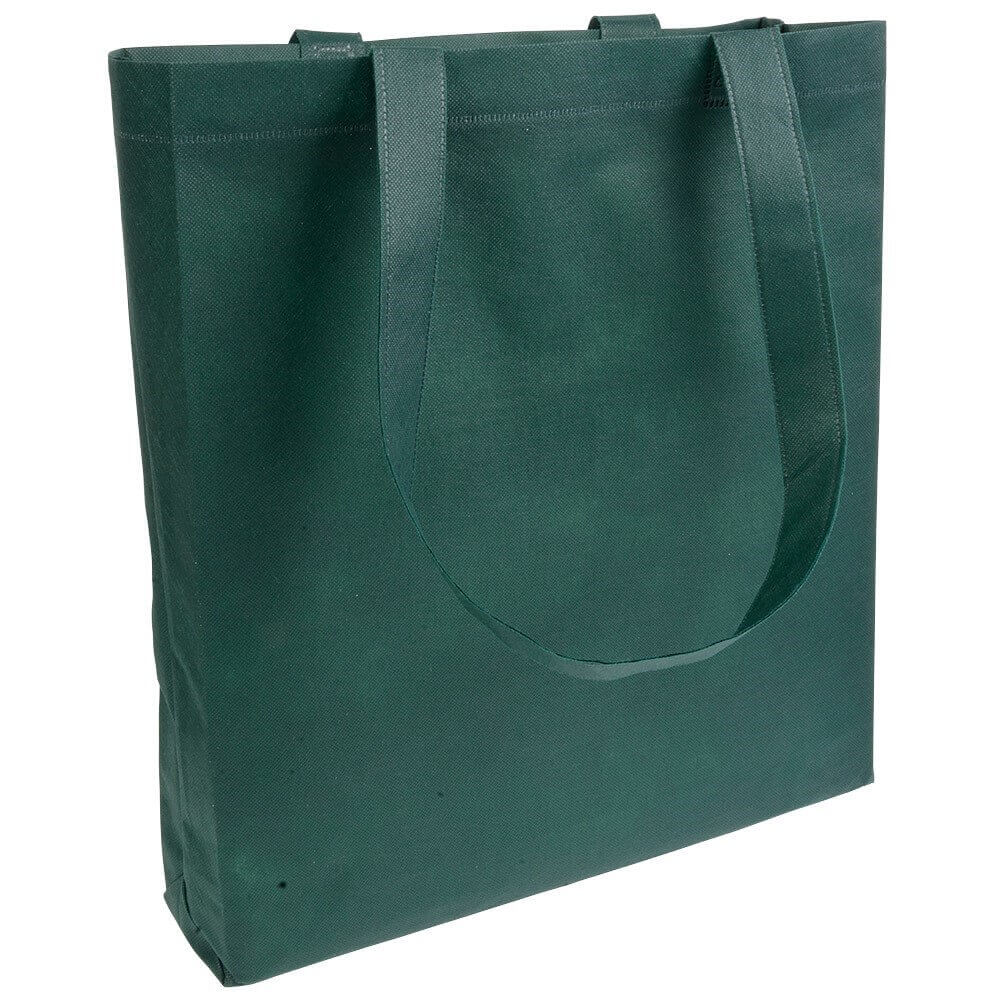 dark green color non woven bag with long handles