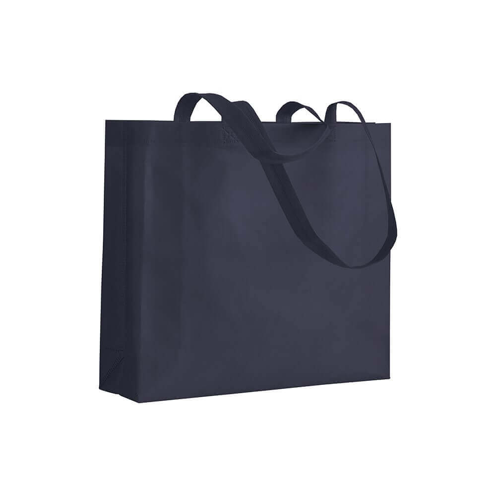 dark blue color non woven bag with long handles