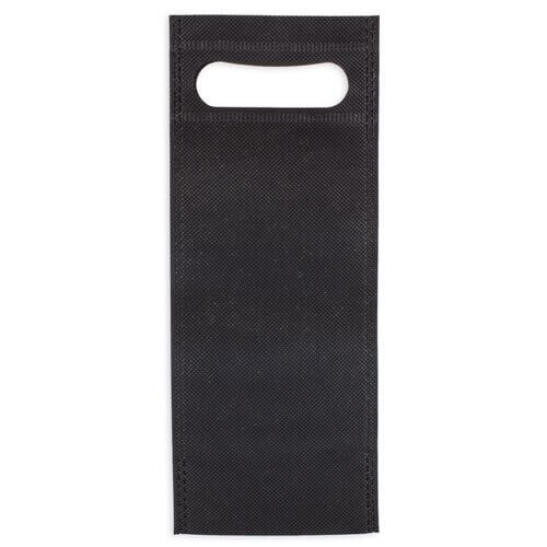 black color non woven bag with d cut handles